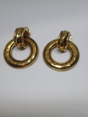Chanel Doorknockers Vintage Clip On Earrings